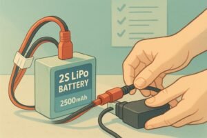 A 2S LiPo battery and charger in a safe, friendly learning environment for beginners.